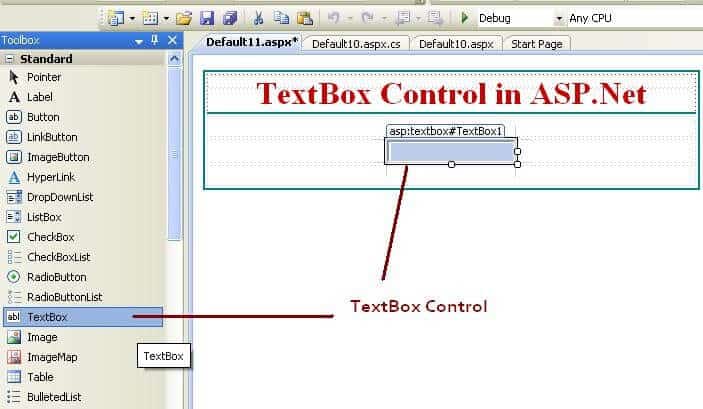 TextBox control - an input control in Asp.net