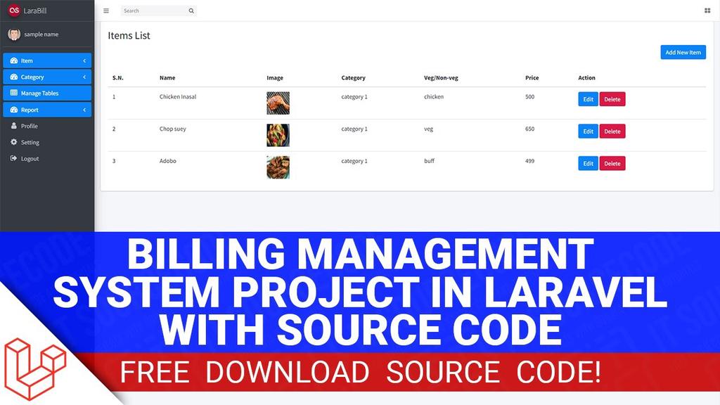 'Video thumbnail for Laravel Billing System Project with Source (Free Download)'